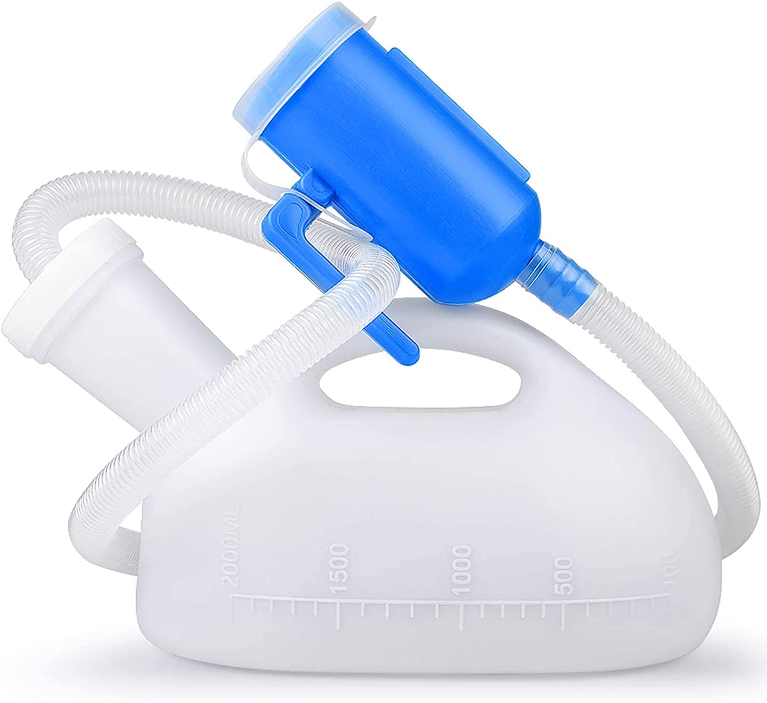 HANNEA Urine Collector for Men, 2000ml Urinals Urine Pot for Men with 5.2ft Long Tube, Reusable Spill Proof Outdoor Emergency Pee Bottle, Male Standing Urinal Kettle for Kids Adult Car Travel Camping HANNEA Urine Collector for Men, 2000ml Urinals Urine Pot for Men with 5.2ft Long Tube, Reusable Spill Proof Outdoor Emergency Pee Bottle, Male Standing Urinal Kettle for Kids Adult Car Travel Camping